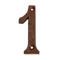 Number IR832 Rustic, Serif House Number, Rust