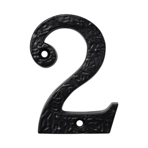 Number IR832 Rustic, Serif House Number, Black