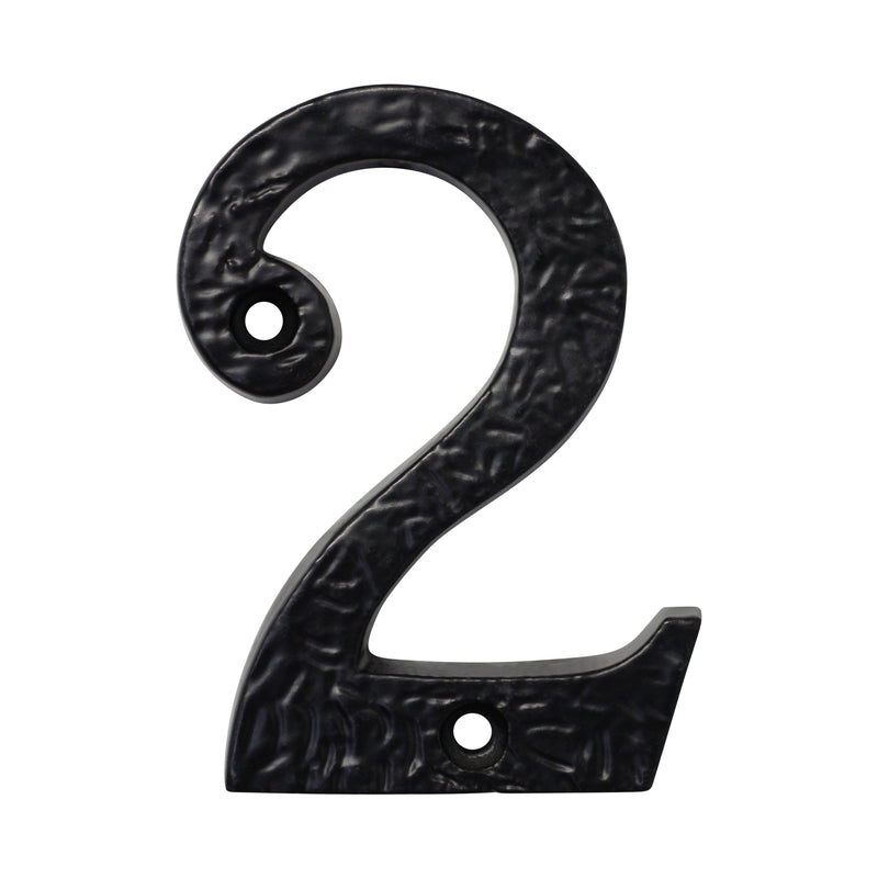 Number IR832 Rustic, Serif House Number, Black