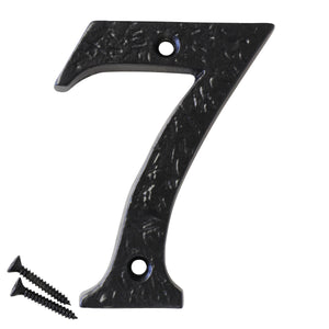 Number IR832 Rustic, Serif House Number, Black