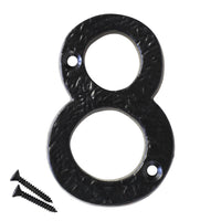 Number IR832 Rustic, Serif House Number, Black