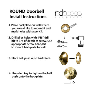 [Radiance Doorbell] Round Brass Doorbell
